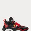 Schwarz / Rot Herren Ralph Lauren PS100 High-Top Sneakers