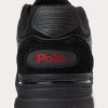 Schwarz / Rot Herren Ralph Lauren Trackster 200 Sneakers