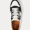 Schwarz / Weiß Damen Ralph Lauren Jinett Color-Blocked Low-Top Sneakers