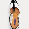 Schwarz / Weiß Ralph Lauren Haskell Color-Blocked Kalbsleder Heels für Damen