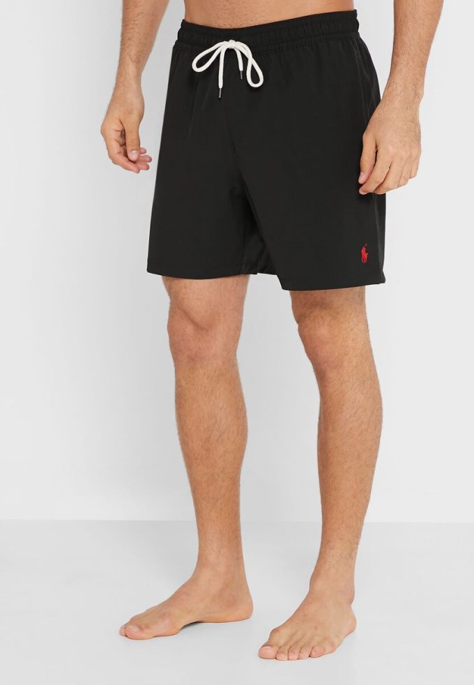 Schwarze Badeshorts mit Kordelzug für Herren von Ralph Lauren