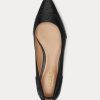 Schwarze Ballerinas aus brüniertem Leder von Ralph Lauren für Damen