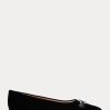 Schwarze Ballerinas aus Samt von Ralph Lauren für Damen in Lilah