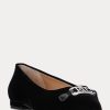 Schwarze Ballerinas aus Samt von Ralph Lauren für Damen in Lilah