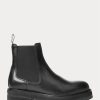 Schwarze Chelsea-Stiefel aus Kalbsleder von Ralph Lauren für Damen