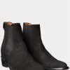 Schwarze Chelsea-Stiefel aus Wildleder von Ralph Lauren für Herren