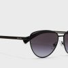 Schwarze Damen-Pilotensonnenbrille Ralph Lauren 0Ra4134
