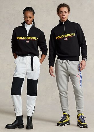 Schwarze Fleece-Sweatshirts für Damen von Ralph Lauren Polo Sport