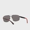 Schwarze Herren-Pilotensonnenbrille Ralph Lauren 0Ph3112