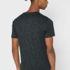 Schwarze Herren Ralph Lauren Brust-Logo Rundhals T-Shirts