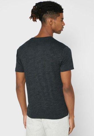Schwarze Herren Ralph Lauren Brust-Logo Rundhals T-Shirts