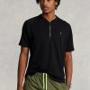 Schwarze Herren Ralph Lauren Custom Slim Fit Performance Jersey T-Shirts