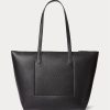 Schwarze kleine Tragetaschen aus Kunstleder von Ralph Lauren für Damen