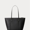 Schwarze kleine Tragetaschen aus Kunstleder von Ralph Lauren für Damen