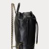 Schwarze mittelgroße Izzie-Rucksäcke aus Nappaleder für Damen von Ralph Lauren