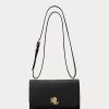 Schwarze mittelgroße Schultertaschen aus Leder von Ralph Lauren für Damen