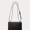Schwarze mittelgroße Schultertaschen aus Leder von Ralph Lauren für Damen