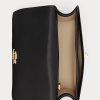 Schwarze mittelgroße Schultertaschen aus Leder von Ralph Lauren für Damen
