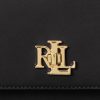 Schwarze mittelgroße Schultertaschen aus Leder von Ralph Lauren für Damen