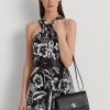 Schwarze mittelgroße Schultertaschen aus Leder von Ralph Lauren für Damen