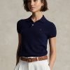 Schwarze Poloshirts aus Kaschmir im Slim Fit von Ralph Lauren für Damen