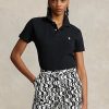 Schwarze Poloshirts aus Mesh im Classic Fit von Ralph Lauren für Damen