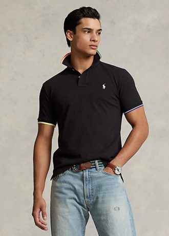 Schwarze Poloshirts aus Mesh im Classic Fit von Ralph Lauren für Herren