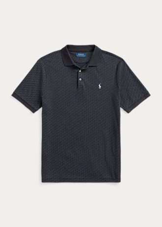 Schwarze Poloshirts aus weicher Baumwolle mit klassischer Passform von Ralph Lauren für Herren