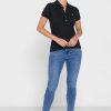 Schwarze Poloshirts für Damen von Ralph Lauren mit Knopfdetail