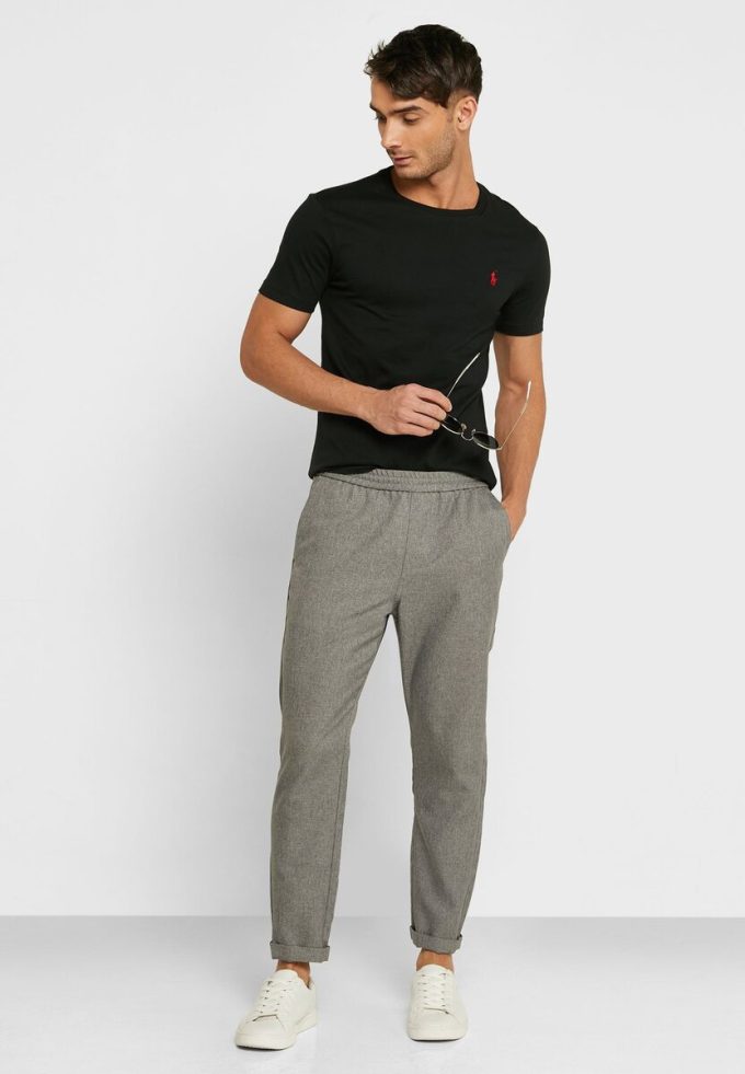 Schwarze Poloshirts mit Logo-Stickerei für Herren von Ralph Lauren