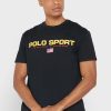 Schwarze Poloshirts mit Rundhalsausschnitt für Herren von Ralph Lauren