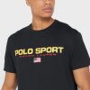 Schwarze Poloshirts mit Rundhalsausschnitt für Herren von Ralph Lauren
