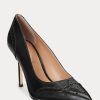 Schwarze Pumps „Lynden“ aus brüniertem Leder für Damen von Ralph Lauren