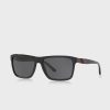Schwarze quadratische Sonnenbrille Ralph Lauren 0PH4153 für Herren