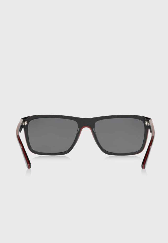 Schwarze quadratische Sonnenbrille Ralph Lauren 0PH4153 für Herren