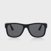 Schwarze quadratische Sonnenbrille Ralph Lauren 0PH4162 für Herren