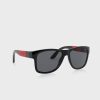 Schwarze quadratische Sonnenbrille Ralph Lauren 0PH4162 für Herren