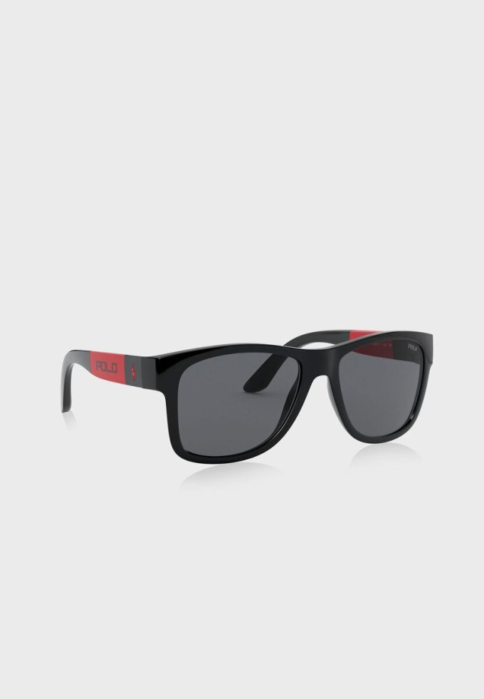 Schwarze quadratische Sonnenbrille Ralph Lauren 0PH4162 für Herren