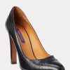Schwarze Ralph Lauren Ainsley Pumps aus Kalbsleder für Damen