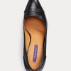 Schwarze Ralph Lauren Ainsley Pumps aus Kalbsleder für Damen