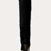 Schwarze Ralph Lauren Aubri Wildlederstiefel für Damen