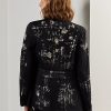 Schwarze Ralph Lauren Bacall Embellished Denim-Feldjacken für Damen