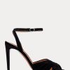 Schwarze Ralph Lauren Bacall II Samt-Pumps für Damen