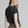 Schwarze Ralph Lauren Baumwolljersey-T-Shirts mit Rundhalsausschnitt für Damen