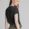Schwarze Ralph Lauren Baumwolljersey-T-Shirts mit Rundhalsausschnitt für Damen