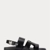 Schwarze Ralph Lauren Biorn Kalbsledersandalen für Herren