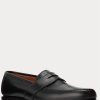 Schwarze Ralph Lauren Braygan Pennyloafer aus Kalbsleder für Herren
