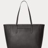 Schwarze Ralph Lauren Crosshatch Leder Große Clare Tragetaschen für Damen