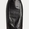 Schwarze Ralph Lauren Cynthia Röcke aus geprägtem Ziegenleder für Damen
