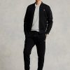 Schwarze Ralph Lauren Doppelstrick-Bomberjacken für Herren